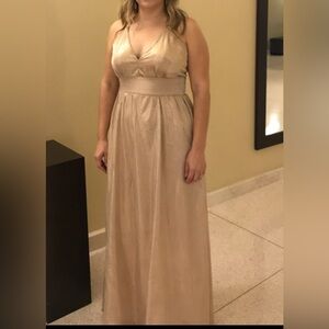 Elegant Rose Gold Evening Gown